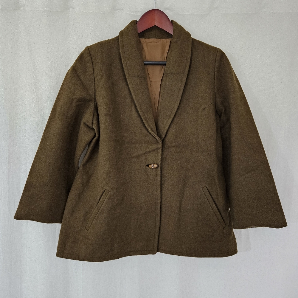 Vala Blazer in Brown Olive Green Women’s Size 38